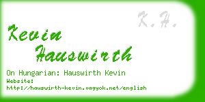 kevin hauswirth business card